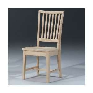    Unfinished Solid Wood Mission Side Chair   Set of 2
