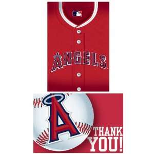 Los Angeles Angels Baseball   Invite & Thank You Combo (8 each) Party 