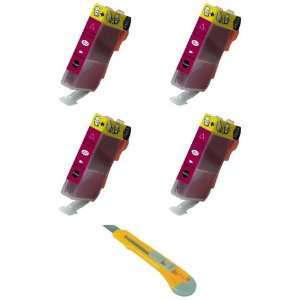  Four Magenta Compatible Ink Cartridges Canon CLI 221 