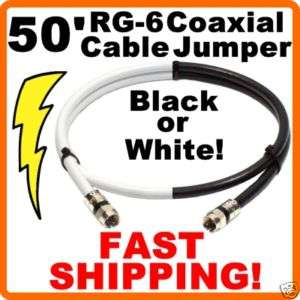 RG 6 Coaxial Jumper Cable HD TV Antenna Satellite 50 ft  