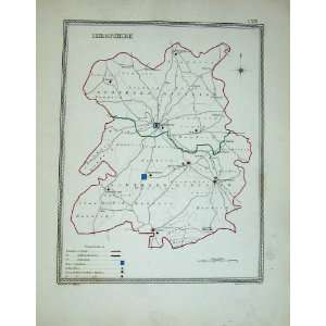  Topographical Map England Shropshire Much Wenlock
