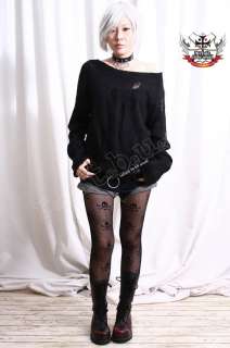 Pirate Skull Crossbone Toxic Poison Fishnet Lace Tights  