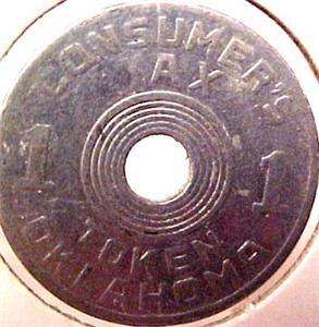 OKLAHOMA OLD AGE (1) CONSUMERS TAX TOKEN 7763C  