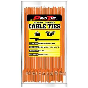  Pro Tie OR6QO100 5.5 Inch Quik Off Tear Away Cable Tie 