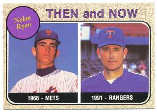 Nolan Ryan 1968 1991 Topps Type Then and Now Card  
