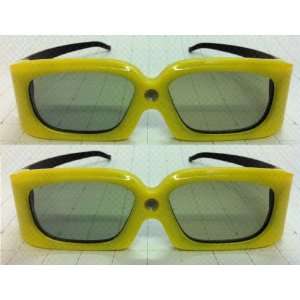   Eagle 510s   2 Yellow 3D DLP Link Active Shutter Glasses Electronics