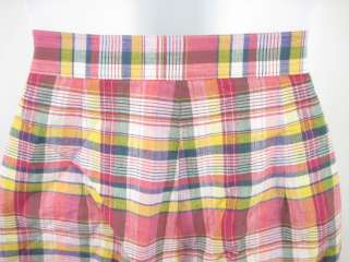  Shorts. These shorts are a multi color plaid design. These shorts 
