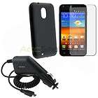   Skin Case Cover+Car Charger+Privacy LCD Pro For Samsung Epic 4G  