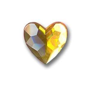  Gold Crystal Heart Shoe Doodles Charm 