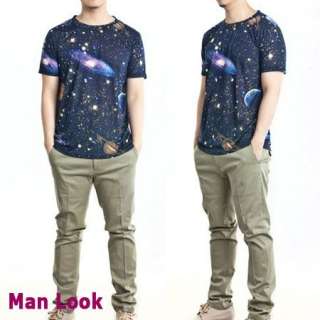   Stellar Space Graphic Print for Man or Woman Korean Fashion  