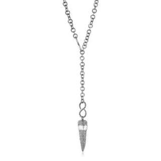 Deanna Hamro Atelier Y Black Diamond Pave Horn Adjustable Necklace 