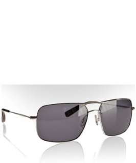 style #312944701 silver metal rectangular modified aviator sunglasses