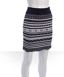 DV by Dolce Vita black and white fair isle Dianna knit skirt