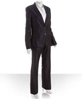Dolce & Gabbana navy pinstripe wool silk 2 button pant suit