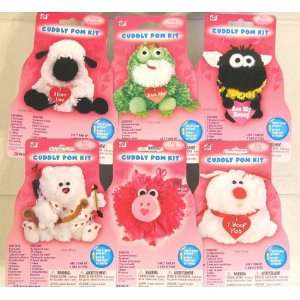 Cuddly Pom Kits   Bee Abeille, Frog Grenouille, Pig Cochon, Sheep 