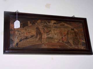 CHINESE ANTIQUE PAINTING ON WOODEN PANEL  