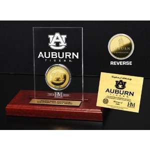  BSS   Auburn University 24KT Gold Coin Etched Acrylic 