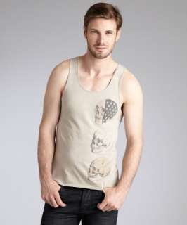 Squad grey cotton jersey 3 Skulls tank top