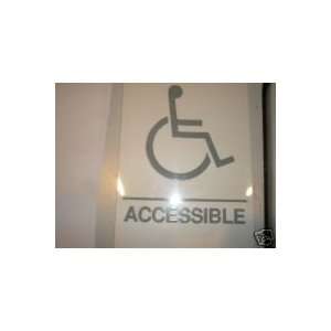  ADA White Handicap Accessible Braille/symbol/text Sign 