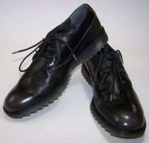 CALVIN KLEIN Leather Bernard Brush Off Shoe 9 M Black  