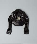 Moncler BABY navy water resistant chin strap hat style# 318131701
