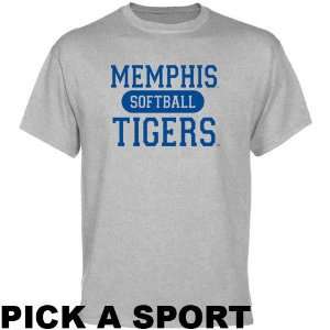   Memphis Tigers Ash Custom Sport T shirt  