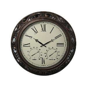  Indoor and Outdoor Wall Clock with Hygrometer and 
