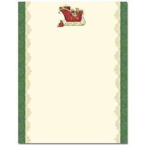   Sleigh Christmas Holiday Letterhead & Flyer Paper