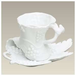 Grape Motif Cup and Saucer   Set of 2 