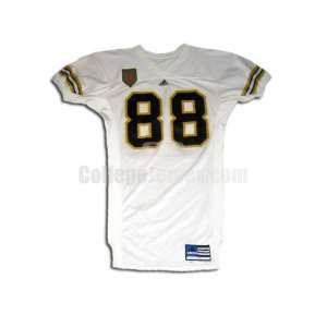 White No. 88 Game Used Army Adidas Football Jersey  Sports 