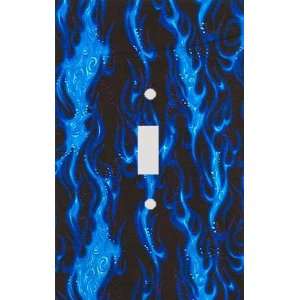  Hot Blue Flames Decorative Switchplate Cover