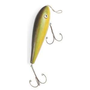 Seasons of Cannon Falls Green and Brown Large Fishing Lure Ornament 
