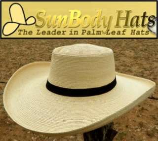 NEW SunBody Hats SAM HOUSTON Guatemalan Palm Leaf Straw Western Cowboy 