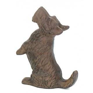  Cast Iron Scottie DOG Playful Door Stop Wagging Tail 