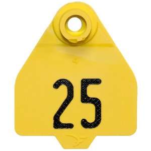  DuFlex Ear Tags   Medium Numbered ID Tags   51 75 Yellow 