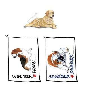    Golden Retriever Lying Down Wipe Your Paws Towel