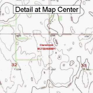  USGS Topographic Quadrangle Map   Claremont, South Dakota 