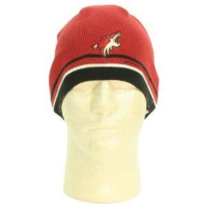  Phoenix Coyotes Tipped Winter Knit Beanie   Red / Black 
