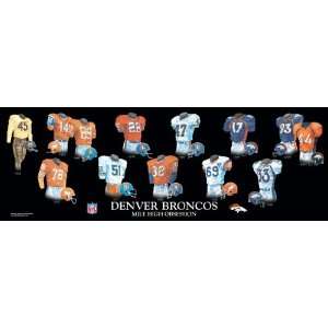  Denver Broncos Evolution Team History Plaque Sports 