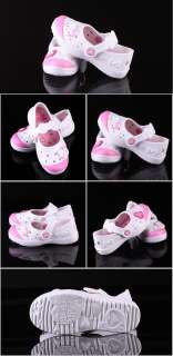 Authentic Hello Kitty Girls Kids Casual Athletic Shoes Aqua Water 
