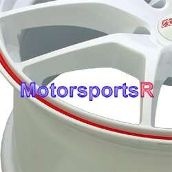   XXR 518 White Red Stripe Rims Wheels 09 10 11 12 Acura TL Tech ZDX MDX