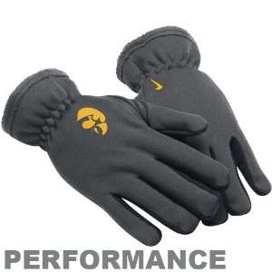  Nike Iowa Hawkeyes Charcoal Therma FIT Performance Gloves 