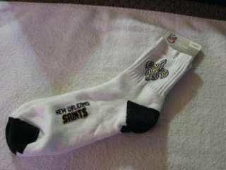 Official NFL Football New Orleans Saints Mens Socks Size Large, Brand 