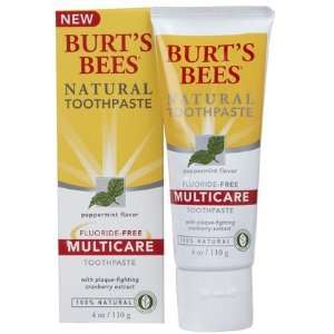 Burts Bees Multicare Toothpaste Fluoride Free 4 oz, 2 ct (Quantity of 