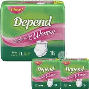  Depend Extra Underwear for Women (by the Case) Health 