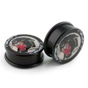   Ear Plugs   Panther Face   11/16 (18mm)   Sold by Pair Jewelry