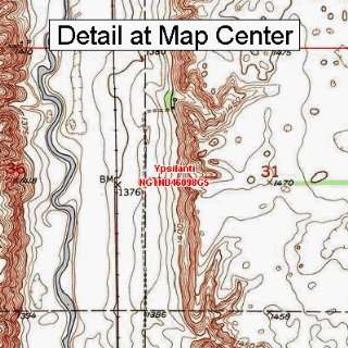  USGS Topographic Quadrangle Map   Ypsilanti, North Dakota 