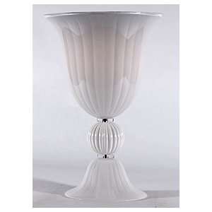  Contemporary White Glass Table Top Torchiere Lamp