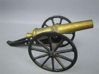 Vintage Black Powder Brass Metal Cross Signal Cannon  