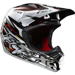  Fox Racing V3 F Head X Race Helmet Black/White XL 